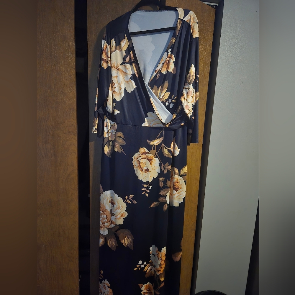 Blue Floral Maxi Dress